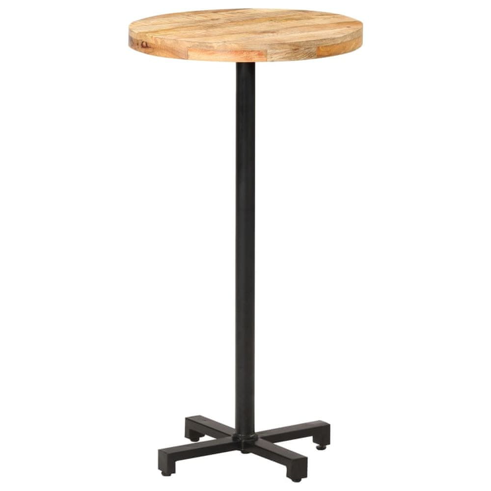 Petromila vidaXL Barový stôl okrúhly Ø60x110 cm surové mangovníkové drevo